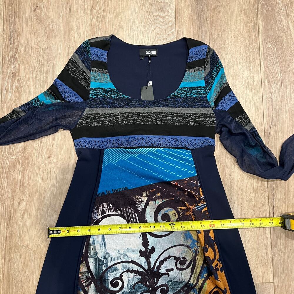 Multicolor Long Sleeve Dress - Picture 4 of 8